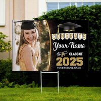 Thumbnail for Congrats Class Of 2025 Personalized Photo Yard Sign With Stake, Graduation Decoration Gift