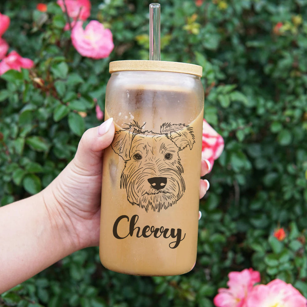Beer Can Glass, Wildflower Beer Can Glass, Iced Coffee Glass, Iced Coffee  Cup, Personalized cup, Custom Glass, Birthday Gift for mom sister