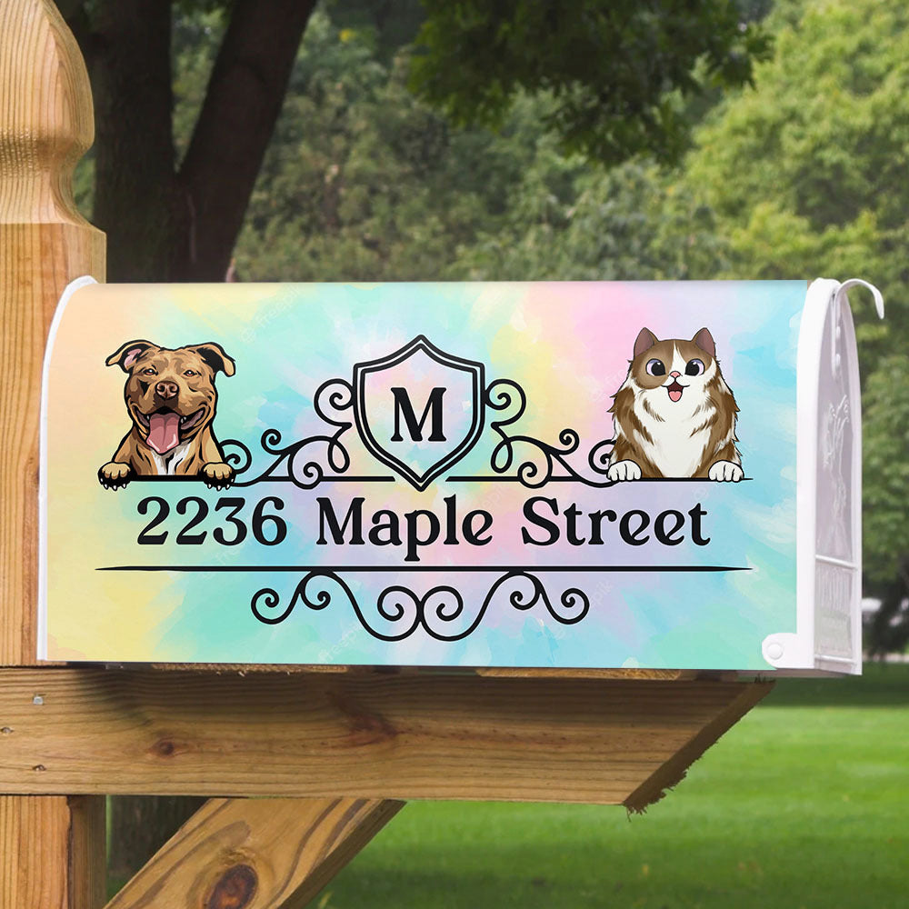 Custom Royal & Vintage Dog Cat Magnetic Mailbox Cover, Pet Lover Gift AF