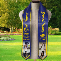 Thumbnail for Custom Graduation Stoles/Sash with 4 Images - Special Graduation Gift AP