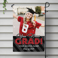 Thumbnail for Custom Picture Congrats Grad 2024 Graduation Garden Flag, Graduation Decorations AD