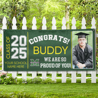 Thumbnail for Graduation Gift: Custom 2025 Banner with Congratulations Photo