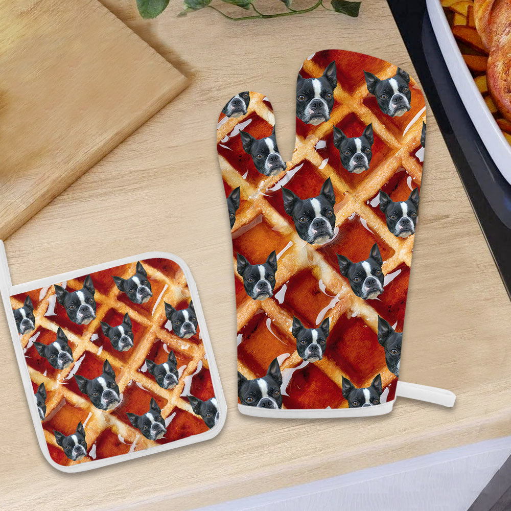 Personalized Oven Mitts & Potholder - Gift For Pet Lover - Food Is Everything With Photos AI