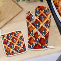 Thumbnail for Personalized Oven Mitts & Potholder - Gift For Pet Lover - Food Is Everything With Photos AI