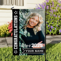 Thumbnail for Personalized Congratulations Class of 2025 Photo Flag, Graduation Decoration Gift