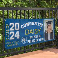 Thumbnail for Graduation Gift: Custom 2024 Banner with Congratulations Photo