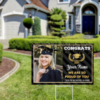 Thumbnail for Custom Custom Congratulations Class Of 2024 With 2 Photos Graduation Lawn Sign, Graduation Decorations AN