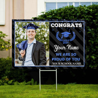Thumbnail for Custom Custom Congratulations Class Of 2024 With 2 Photos Graduation Lawn Sign, Graduation Decorations AN