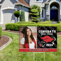 Thumbnail for Custom Congrats Class Of 2024 Graduation Lawn Sign With Stake, Graduation Gift AN