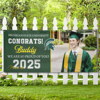 Thumbnail for Graduation Banner with School Logo: Custom Congrats Class Of 2025