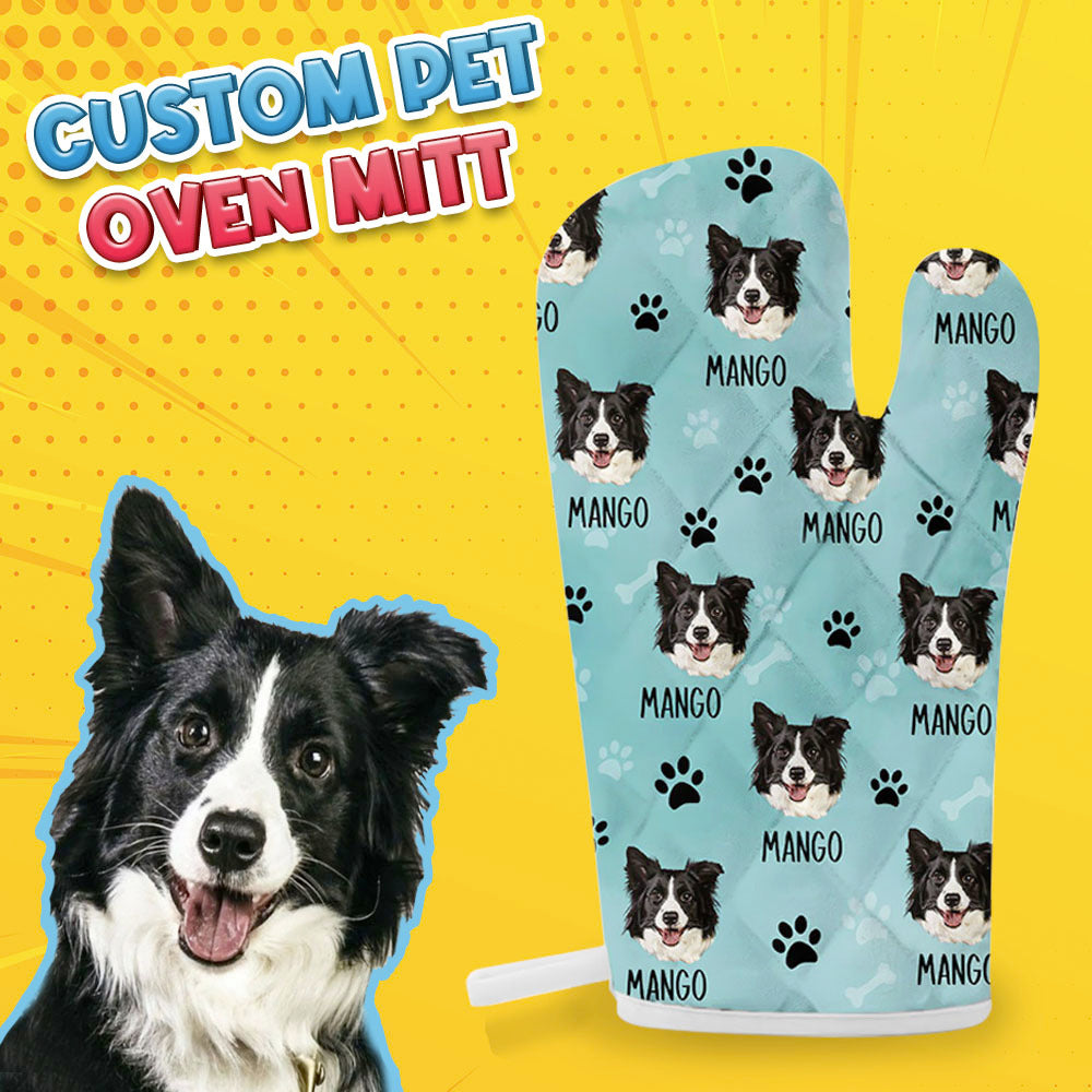 Custom Paws Dog Cat Oven Mitts & Potholder, Pet Lover Gift AI