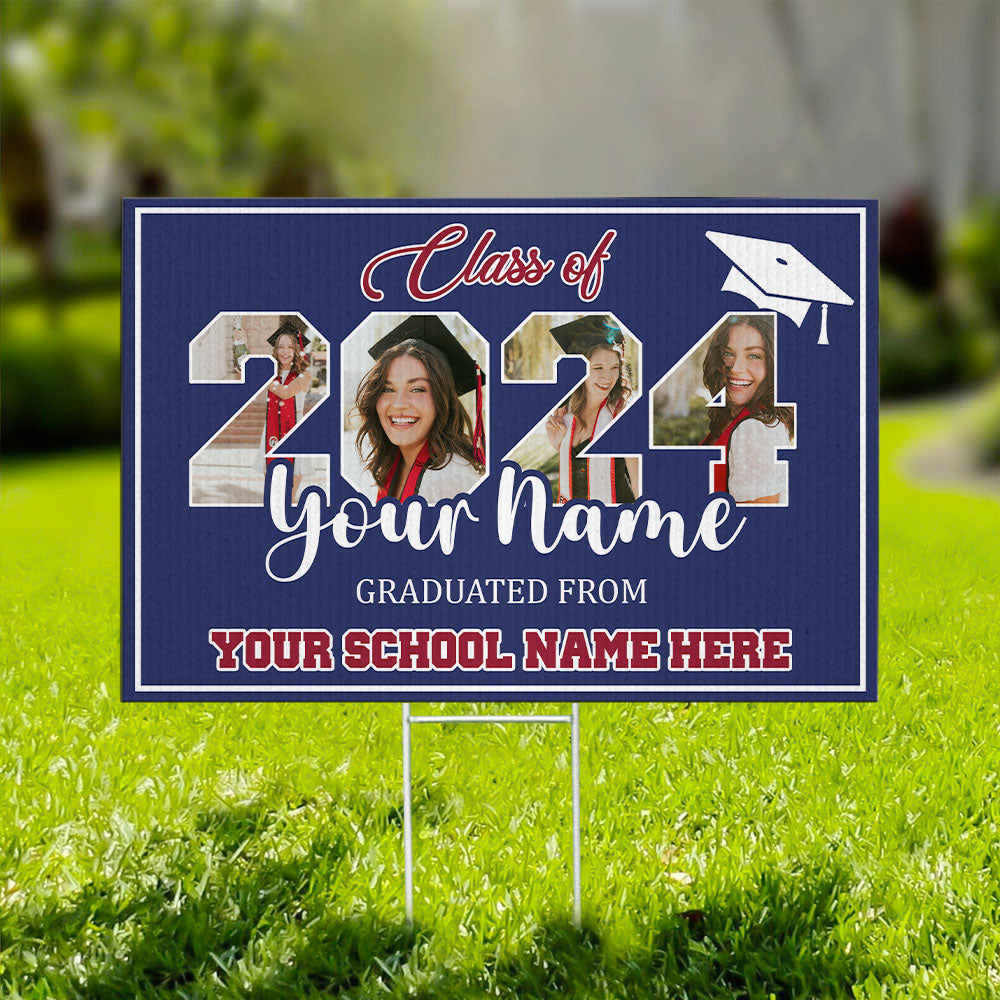 Personalized Graduate 2024 Graduation Lawn Sign, Graduation Gift AN