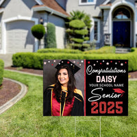 Thumbnail for Personalized Photo Congratulations Senior 2025 Yard Sign With Stake, Graduation Decoration Gift