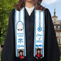 Thumbnail for Custom Graduation Stoles/Sash with Nursing Photo, Graduation Gift FC