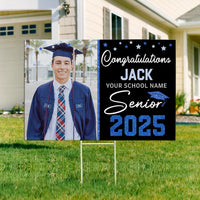 Thumbnail for Personalized Photo Congratulations Senior 2025 Yard Sign With Stake, Graduation Decoration Gift