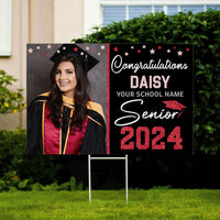 Thumbnail for Personalized Photo Congratulations Senior 2024 Yard Sign With Stake, Graduation Decoration Gift AN