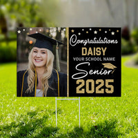 Thumbnail for Personalized Photo Congratulations Senior 2025 Yard Sign With Stake, Graduation Decoration Gift