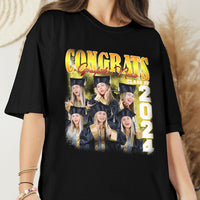Thumbnail for Personalized T-shirt - Gift For Graduates - Retro 90s Congrats Class of 2024 Keepsake Merchize