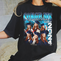 Thumbnail for Personalized T-shirt - Gift For Graduates - Retro 90s Congrats Class of 2024 Keepsake Merchize