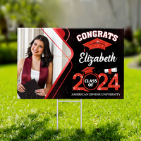 Thumbnail for Personalized Yard Sign With Stake - Graduation Gift - Congrats Class Of 2024 Graduate FC