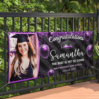 Thumbnail for Custom Photo Congratulations Black & Gold Graduation Banner, Graduation Decorations FC