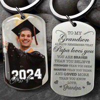 Thumbnail for Custom Graduation Metal Keychain for 'You're Braver Than You Believe' - Inspirational Graduation Gift FC