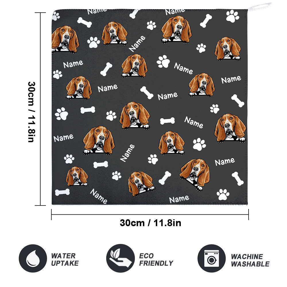 Custom Dog Pattern Hand Towel, Pet Lover Gift JonxiFon