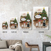 Thumbnail for They Still Talk About You Conversation -  Christmas Canvas Print For Pet Lovers JonxiFon
