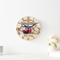 Thumbnail for Personalized Welcome To Our Rolling Estate Camping Couple Wall Wooden Clock, Gift For Camping Lovers AH