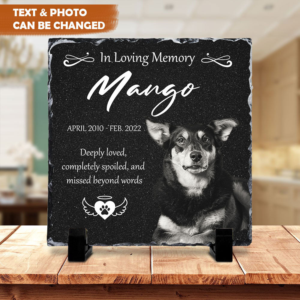 I Love You Your Whole Life Pet Memorial Slate Photo, Pet Loss Gift AZ