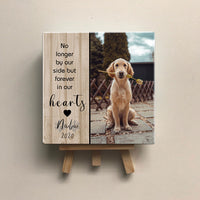 Thumbnail for Personalized Pet Memorial Square Stone Album-Dog Cat Loss Gifts-No Longer By Our Side-Pet Bereavement Gift-DOG & CAT AZ