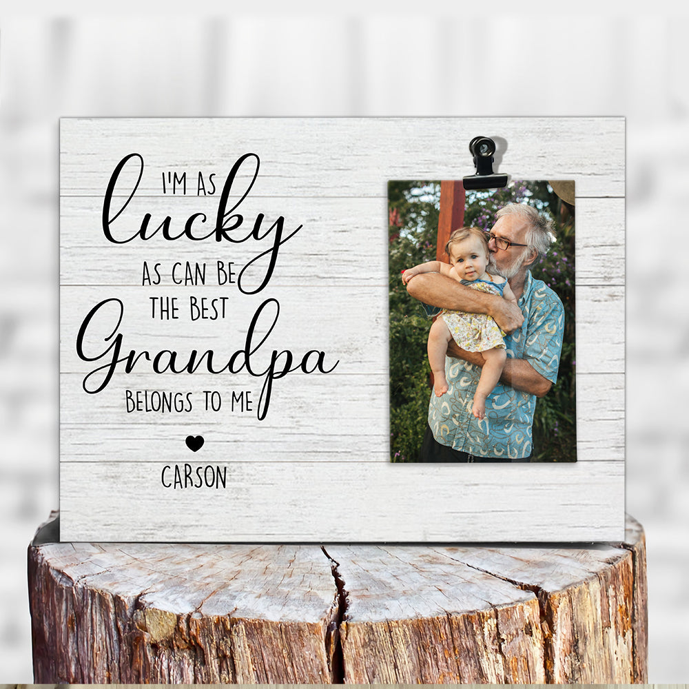 LUCKY as can be the best - Personalized Photo clip frame AA