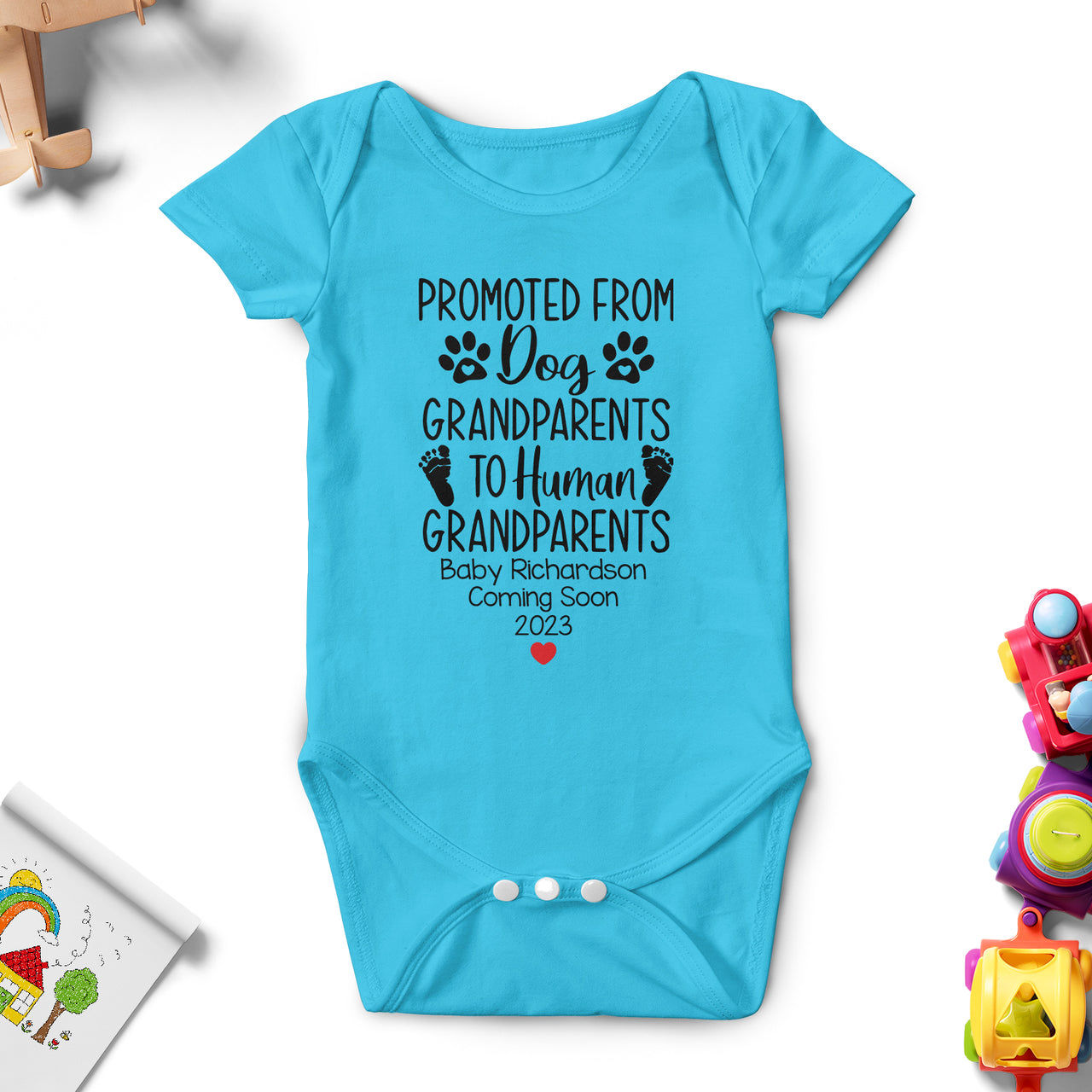 Coming Soon Pregnancy Announcement Personalized Baby Bodysuit