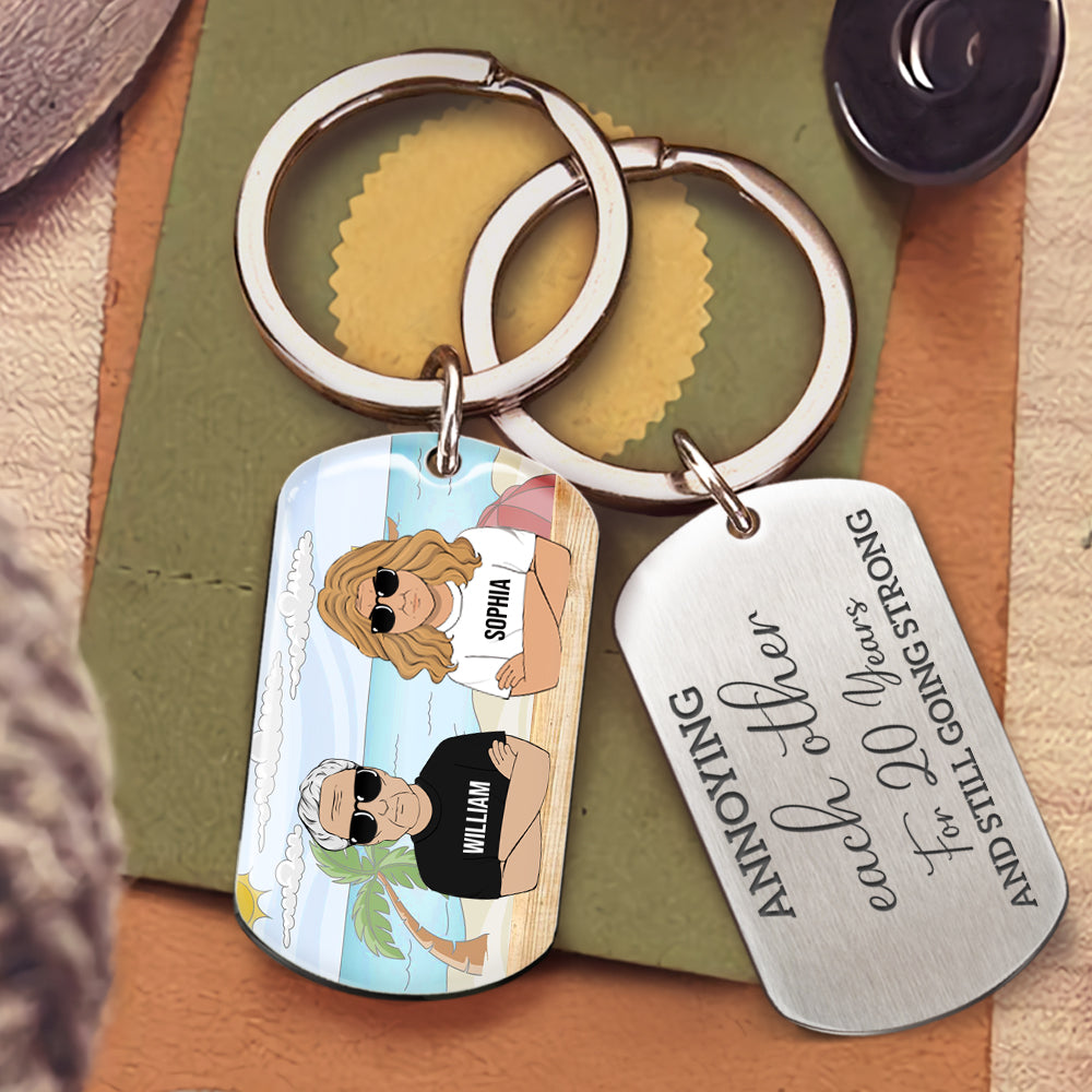Annoying Each Other Personalized Metal Keychain AA