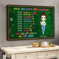 Thumbnail for Classroom Rules Teacher Canvas, DIY Decor For Teachers On Back To School Day AK