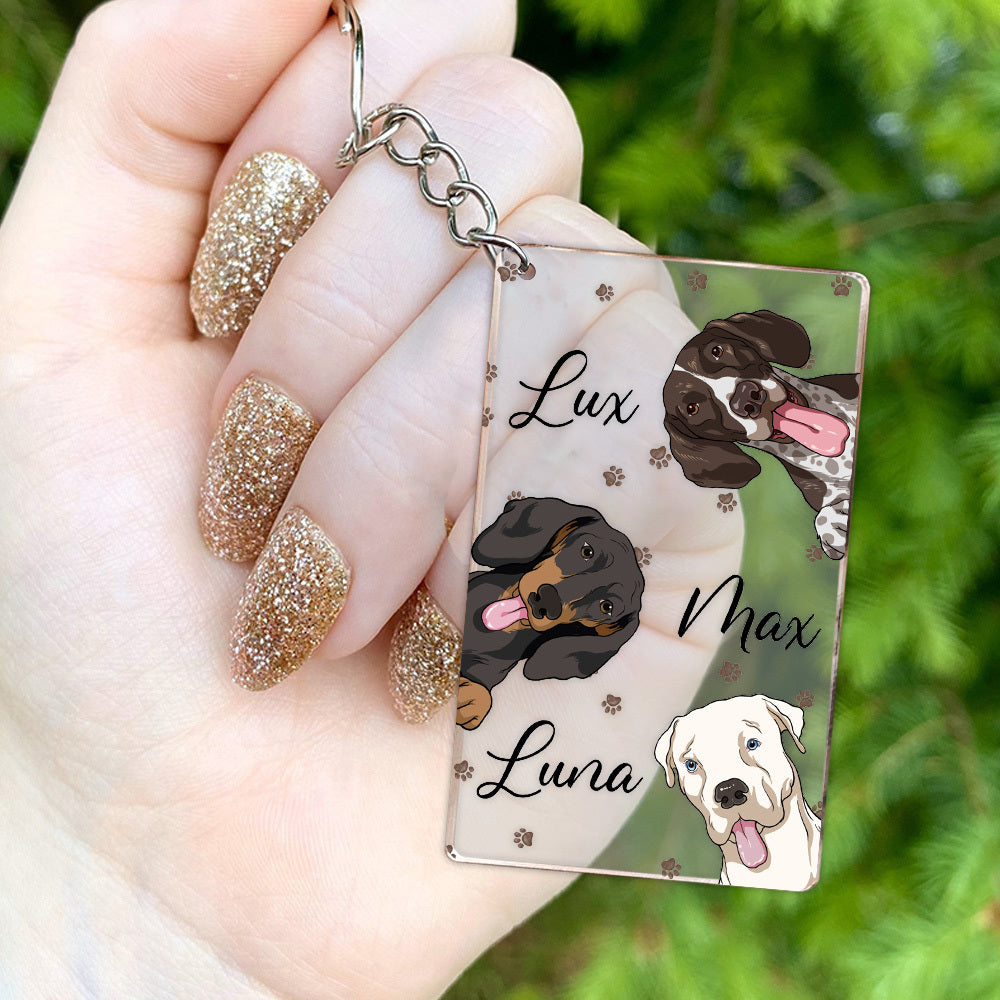Personalized Cat Dog Acrylic Keychain, Gift For Pet Lovers JonxiFon