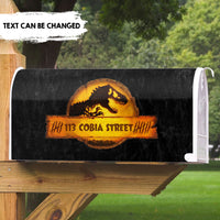 Thumbnail for Orange Dinosaur - Customized Address Mailbox Cover AF