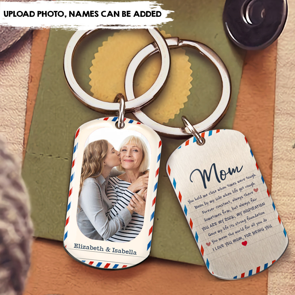 You're My Rock And My Inspiration - Customized Upload Image Keychain, Gift For Mom AA