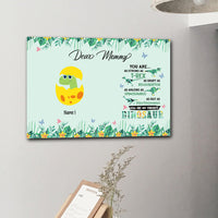 Thumbnail for Mamasaurus You're My Favorite - Personalized Mother's Day Canvas Wall Art AK