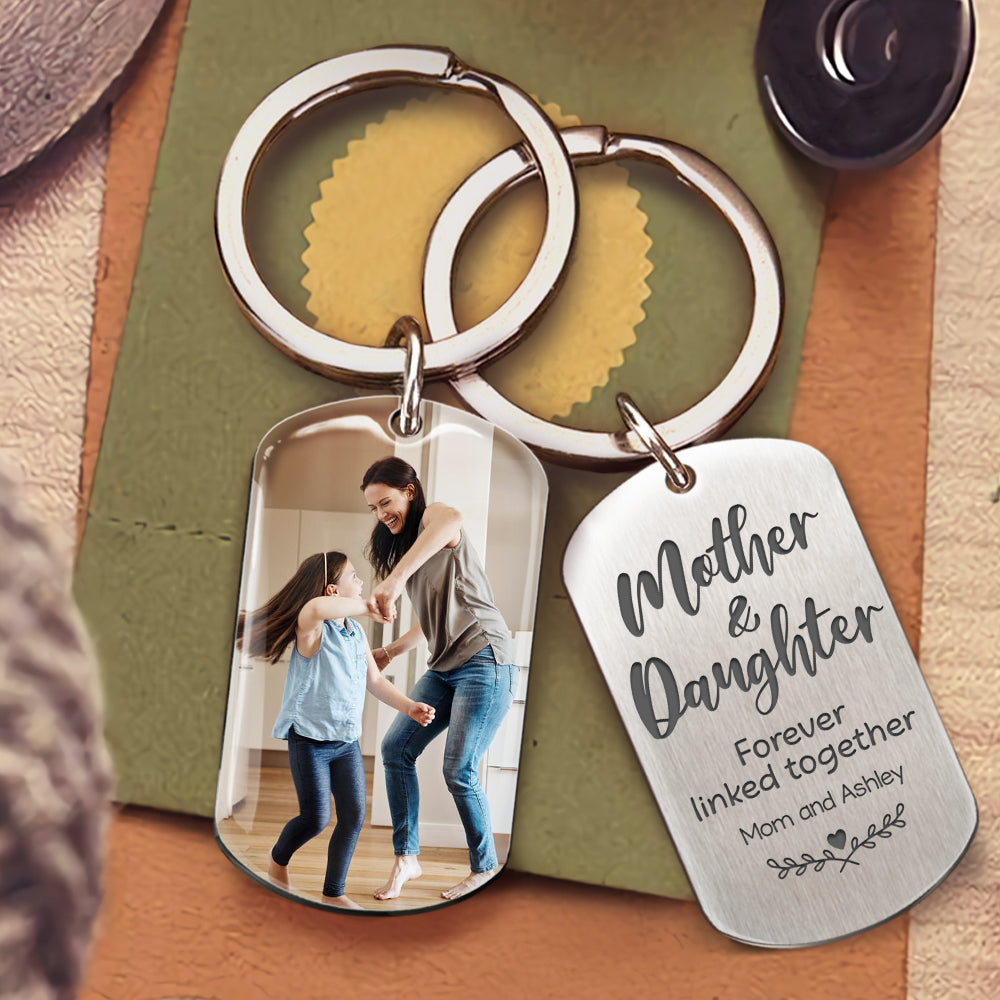 Like Mother Like Daughter - Personalized Image Upload Keychain, Gift For Mother's Day AA