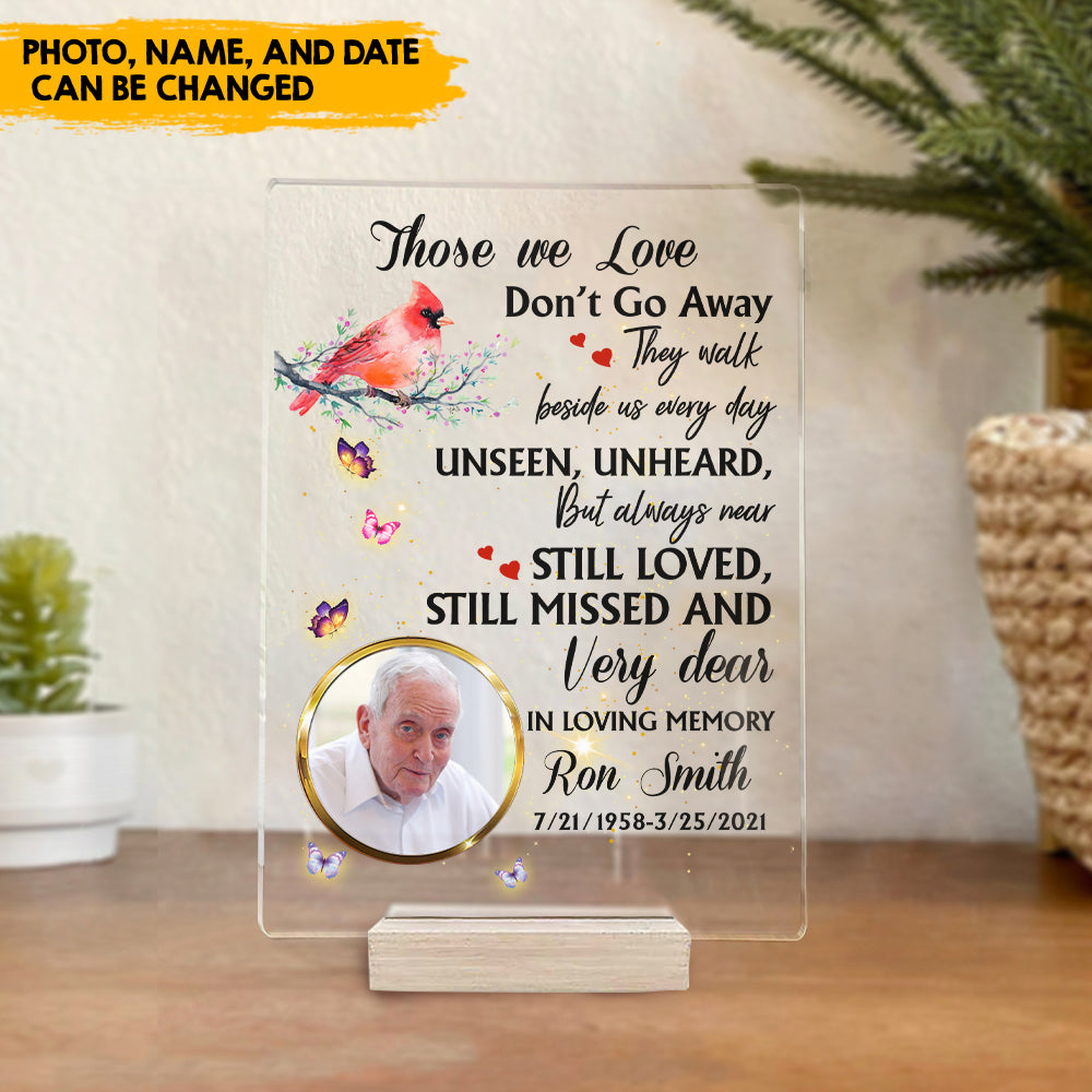 Those We Love Don't Go Away - Personalized Acrylic Plaque AC