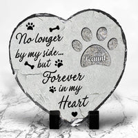 Thumbnail for Forever In My Heart - Personalized Heart-Shape Photo Slate, Pet Memorial Gift AZ