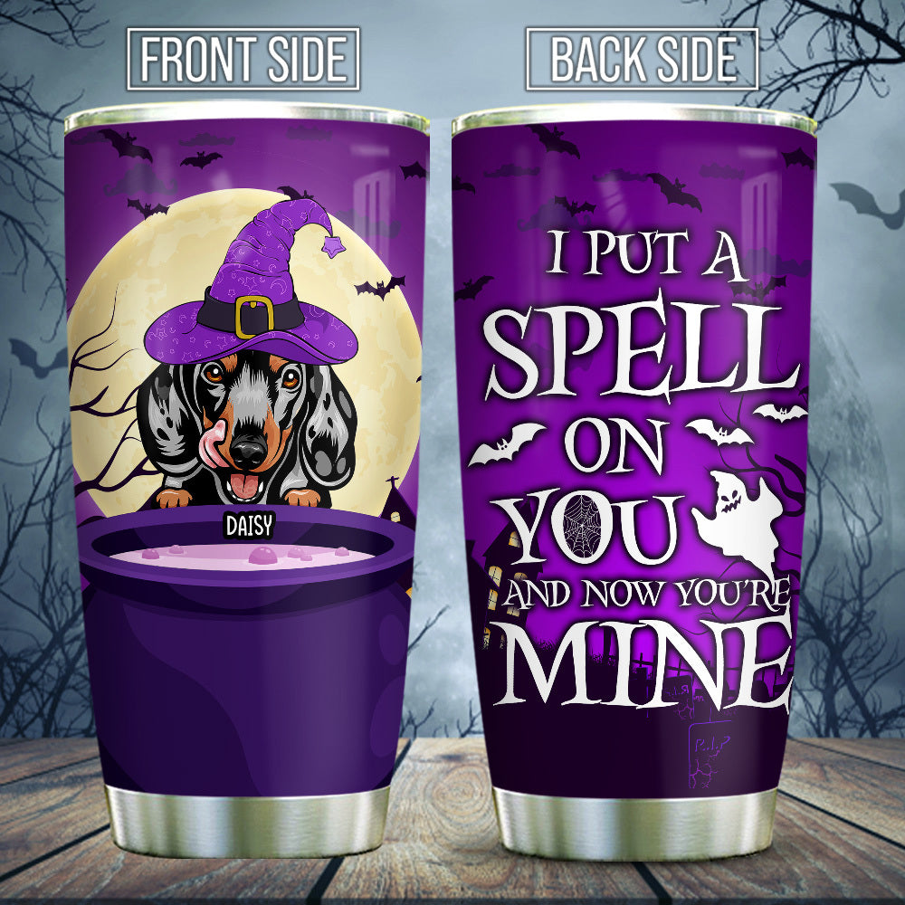 I Put A Spell On You Custom Tumbler, DIY Gift For Dog Lovers AA