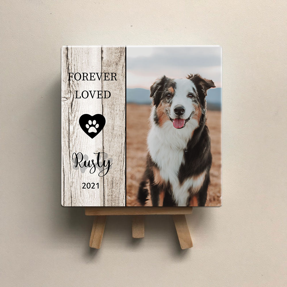 Personalized Pet Memorial Square Stone Album-Dog Cat Gifts-Pet Gift-DOG & CAT-Forever AZ