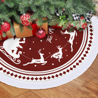 Thumbnail for Custom Reindeer With Name Family Christmas Tree Skirt, Christmas Gift AB