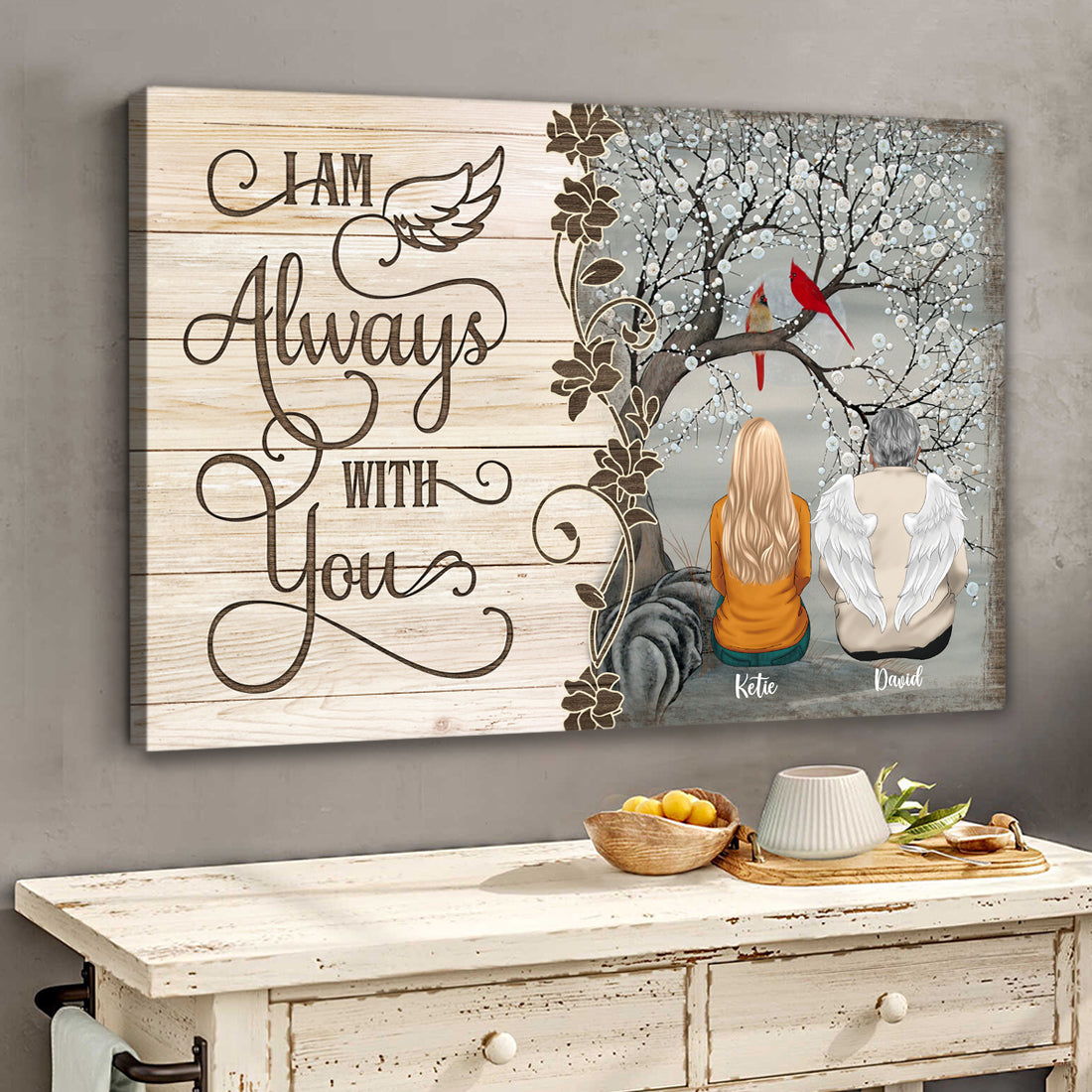 I Am Always With You Memorial Personalized Canvas AK