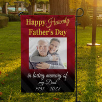 Thumbnail for Father's Day Memorial Personalized Garden Flag AD