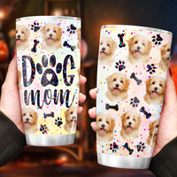 Thumbnail for Glitter Dog Mom With Photos Tumbler, Dog Lover Gift AA