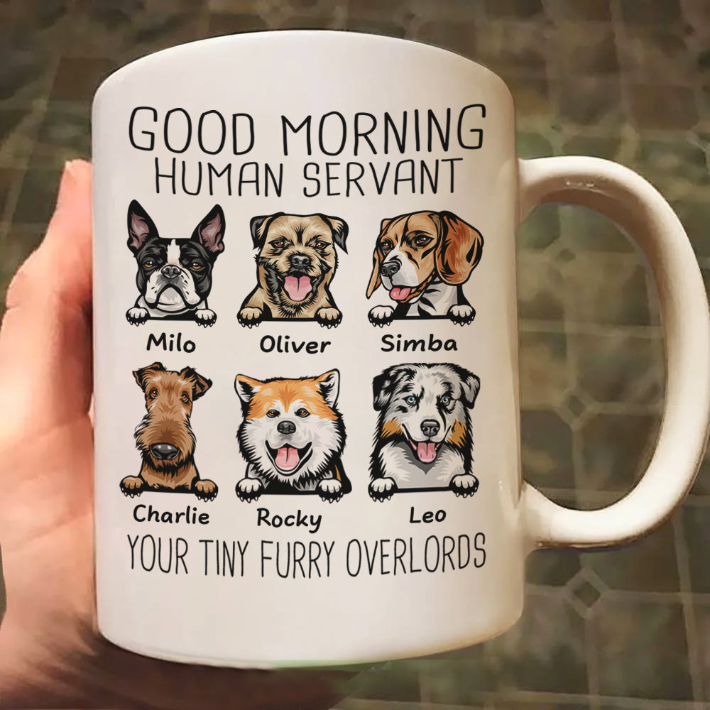 Good morning human servant - Personalized Mug AO