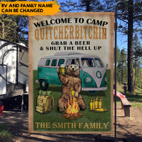 Thumbnail for Funny Welcome Garden Flag, Camping Flag - Personalized Garden Flag AD